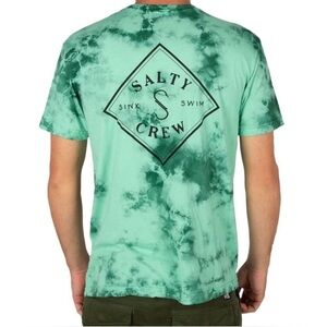 Salty Crew Men's Tippet Tie Dye Premium Tee T-Shirt in Sea Foam